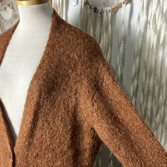 RE/DONE Oversized Alpaca Blend 90's Cardigan Size XS in Camel - Picture 3 of 13